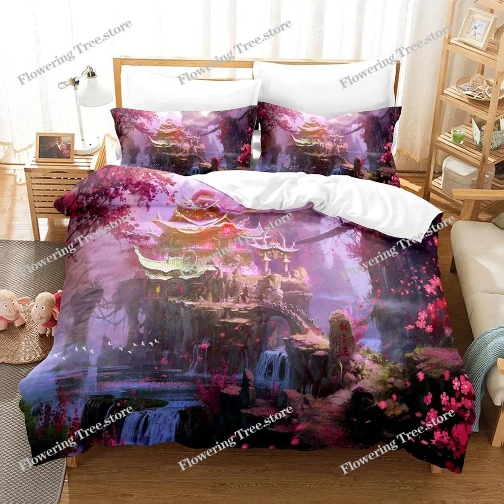 Fantasy Witch Dragon Llien World Bedding Set Boys Girls Twin Queen Size Duvet Cover Pillowcase Bed Kids Adult Home Textileextile