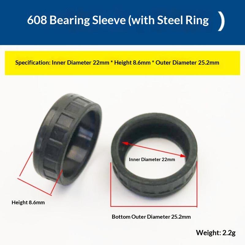 Hot 10Pcs/Pack Bearing Rubber Sleeve 607 608 6000 Angle Grinder Electric Hammer Height 8.6-10.8mm Power Tool Bearing Accessories