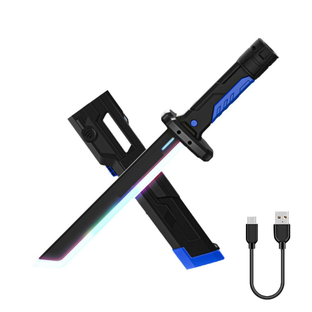Toy light-up sword with colorful lights cool spray lightsaber dual-sword combination laser sword cool gift