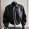 Herren Retro Leder Motorradjacke - Schwer, High-End, Frühling/Herbst Stil