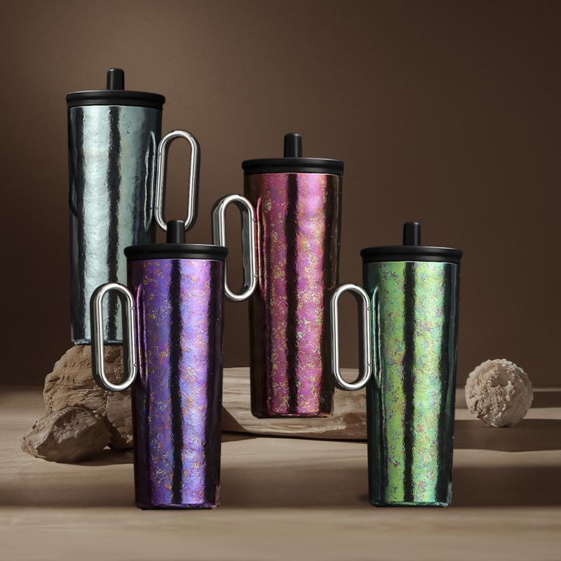 Titanium Thermal Colorful Mug Travel Cup With Handle For Office And Commuting