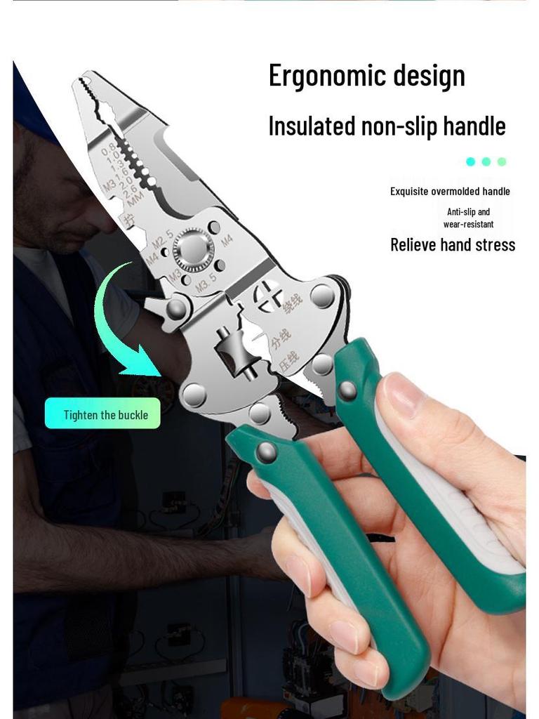 Electrician's 26-in-1 Multifunctional Tool: Wire Stripper & Foldable Screwdriver