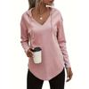 YYFS Felpe con cappuccio e felpe con cappuccio a maniche lunghe con stampa tinta unita casual alla moda da donna