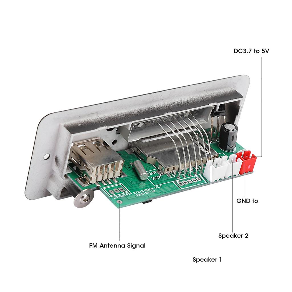 5V MP3 Decoder Module USB FM Radio MP3 Decoding Board Music Player with Power Amplifier