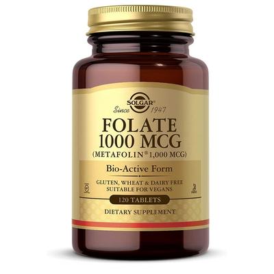 Solgar Folic Acid 1000mcg Prenatal Prenatal Nutrition 120 Tablets, 120 Tablets, 1 Piece