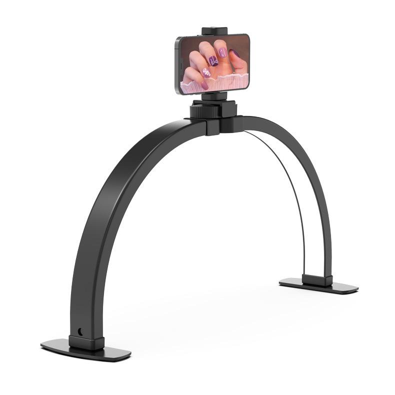 Half-Moon Beauty U-Shaped Floor Lamp for Nail Art, Eyelash, Eyebrow, and Tattoo Embroidery with Eye Protection