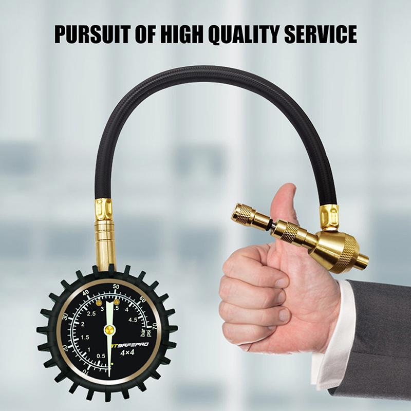 75Psi Auto Tire Tyre Rapid Deflator Pressure Gauge Meter Tool Metal Manometer Barometers Tester Meter For Truck Motorbike