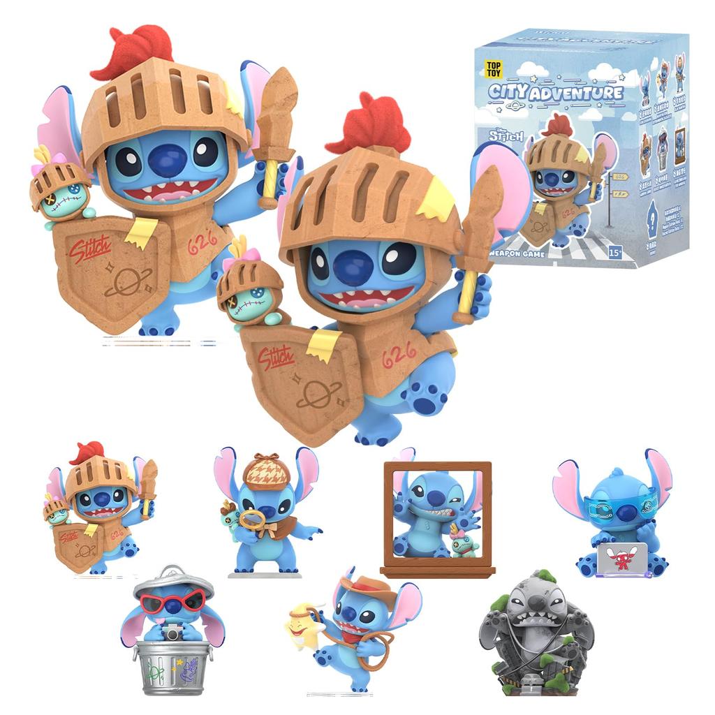TOP TOY Disney "Stitch City Adventure" Series [1 Piece] Blind Box Plastic Model Figure Soft Vinyl Gachapon Gift Birthday Present Stitch Christmas Gift