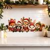 Waterproof Glass Decals Christmas Window Stickers, Static Cling Santa Claus Snowman Reindeer Decals, Easy Apply Stickers Holiday Clings for