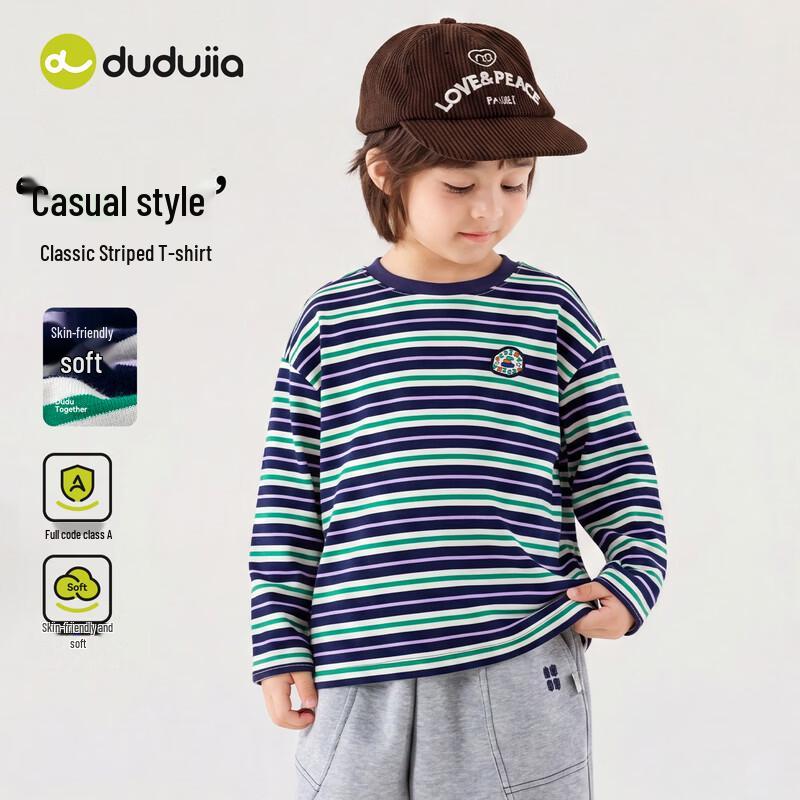 Dudujia Kids Striped Long Sleeve T-shirt