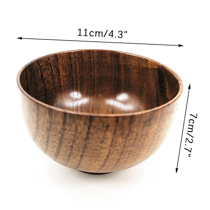 Přírodní dřevěná miska Japonská dřevěná miska na rýži a polévku Salátová mísa Nádoba na jídlo Velká Malá miska Pro děti Nádobí Dřevěné náčiní