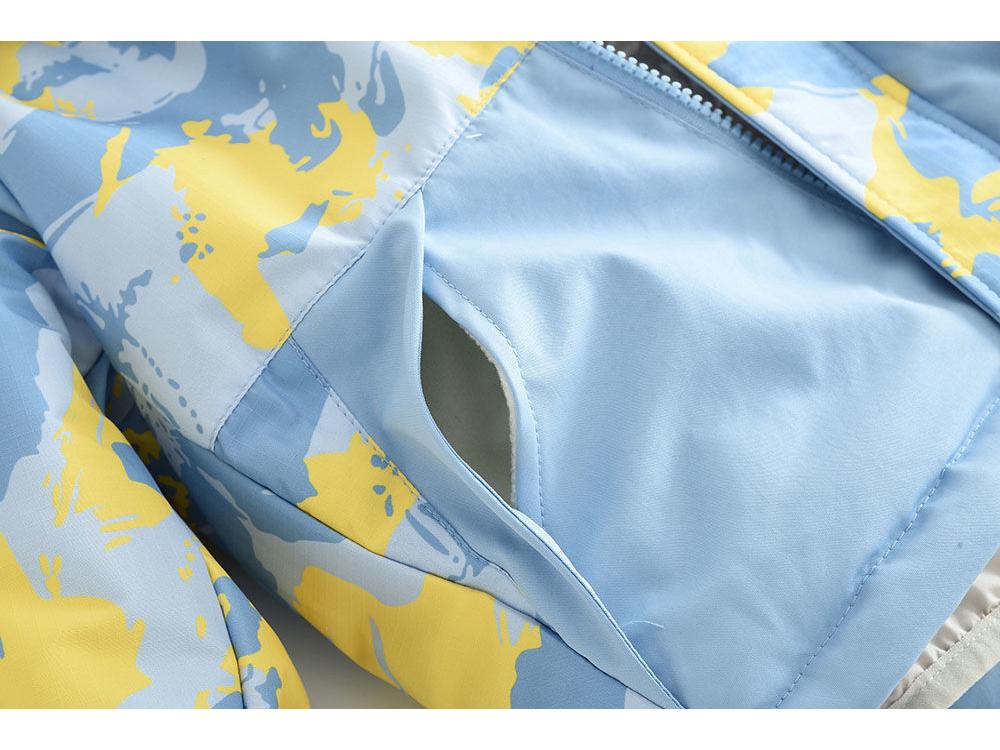 Zimowy kombinezon narciarski dla dzieci 2024 - Trzyczęściowy zestaw z podszewką polarową, wiatroodporny i wodoodporny dla niemowląt