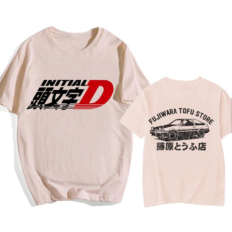 Japonské anime Initial D EU velikost tričko Redsuns kreslené gotické topy AE86 vtipné Harajuku manga tričko pánské grafické tričko mužské