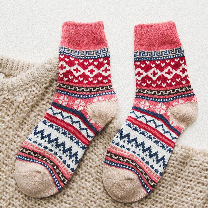 5 Pairs of Eslin Thick Warm Winter Women's Fleece Socks