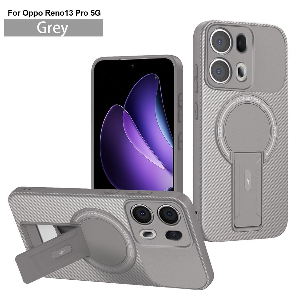 Shockproof Bracket Armor Magnetic Holder Case For OPPO Reno 13 13F Reno13 Pro Reno13F 5G Magsafe Wireless Charge Cover