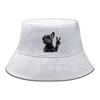 Cool Dog Wear Glasses Print UV Protection Bucket Hat Solid Bucket Hats Man Warm Fisherman Ideal Choice For Hiking Summer Hat