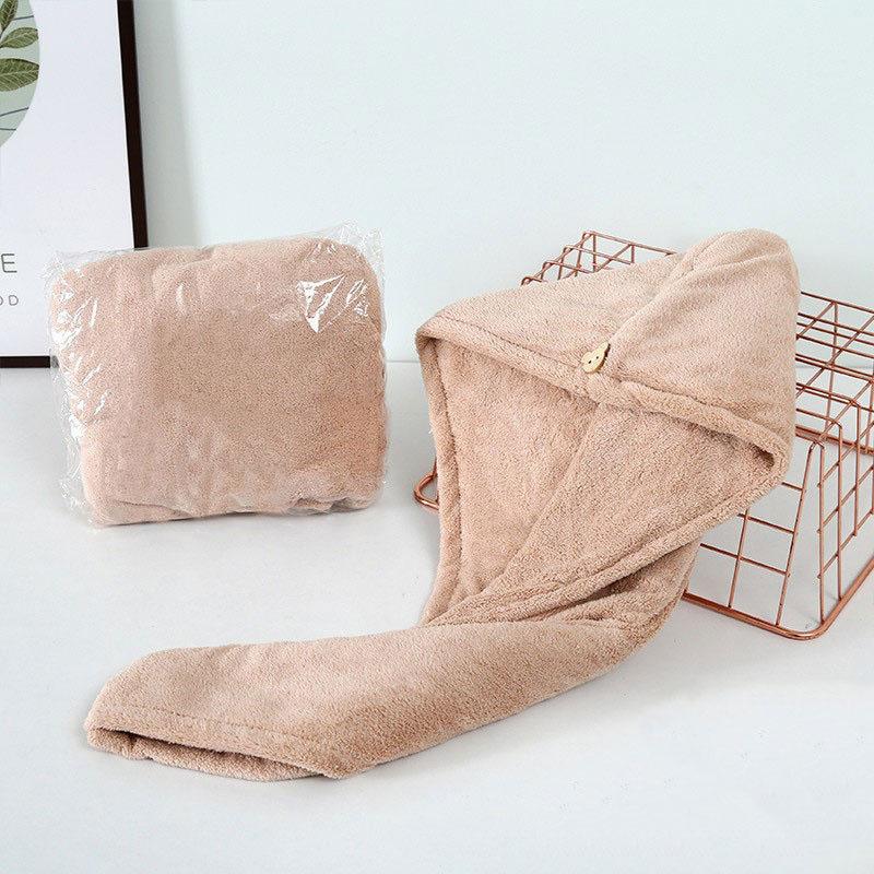 Hair Drying Hat Long Hair Quick-Dry Towel Women Bath Hat Solid Towel Cap Bathroom Super Absorption Turban Hair Drying Cap