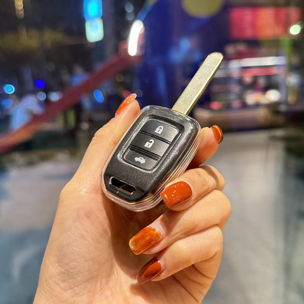 2 3 4 butoane TPU Husa pentru chei de masina Carcasa pentru Honda Accord 2016 2017 Civic 2018 2019 Accesorii fara cheie de la distanta