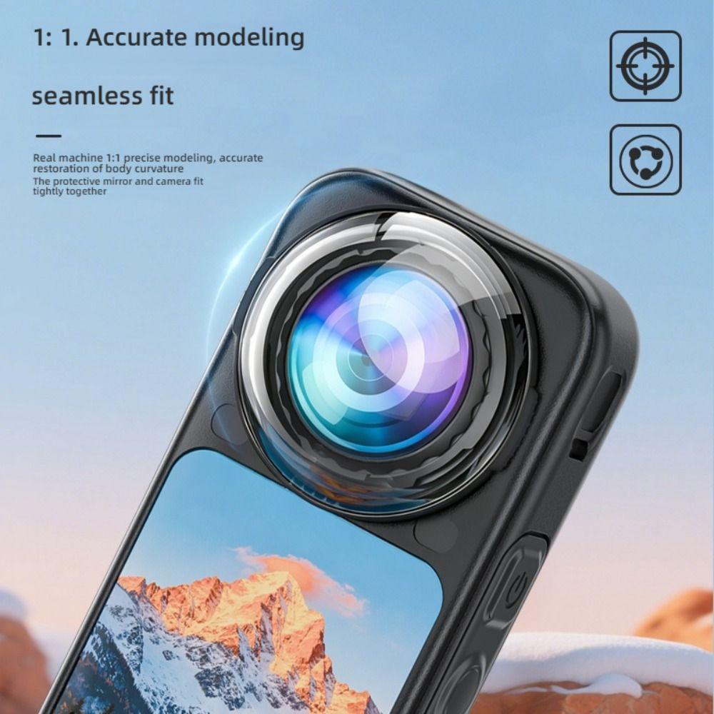 Abnehmbarer Premium-Objektivschutz Schützende Objektivkappe für Insta360 X6 Panoramakamera Zubehör