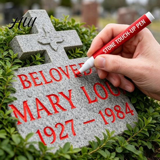 Outdoor Memorial Marker Tombstone Pen with Precision Tip Waterproof Fade-Resistant Fast-Drying Monument Lettering UV Resistant for Inscriptions