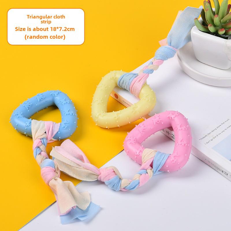Macaron TPR Cloth Dog Teether - Chew Toy for Small Dogs