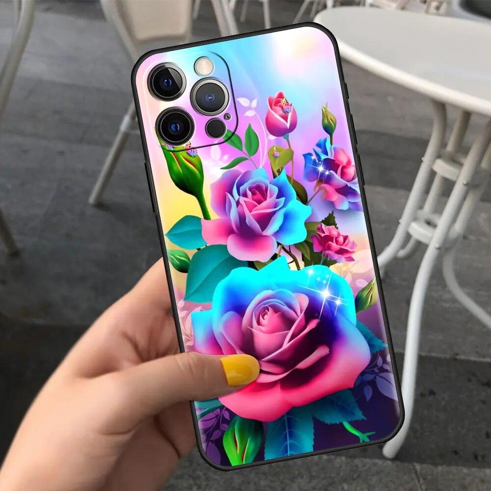 

Чехол с цветочным принтом для телефона iPhone Samsung Galaxy Redmi Xiaomi Oppo OnePlus Note SA 7 8 9 10 11 12 13 14 20 21 22 23 53 54 Pro Max Plus Ultra TPU Soft Samsung Galaxy S10 Plus