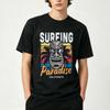 Surfing Paradise California Tiki Mask Palm Tree Vintage Graphic T Shirt Unisex Unisex Cotton Short Sleeve Tee Beach Surf Casual