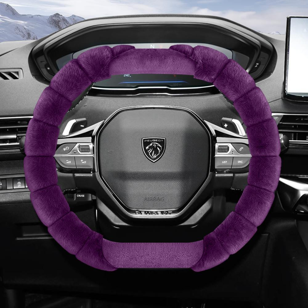Suitable for b444 Plush Steering Wheel Cover Winter Cold-Proof and Warm Cover for Models 208 E-208 2008 E-2008 3008 E-3008 Partner Rifter 3 444b