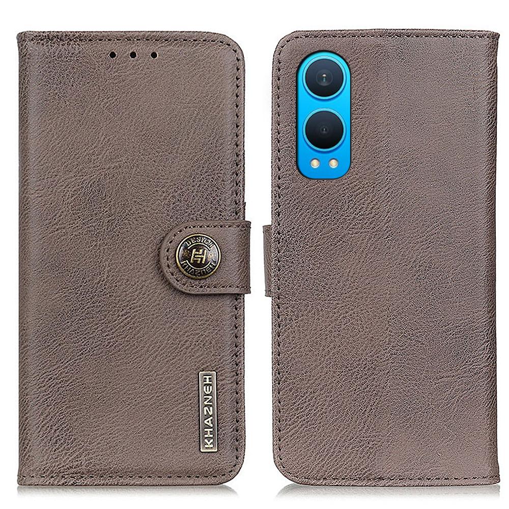 For OnePlus Nord CE4 Lite 5G/Oppo K12x 5G (China) Case Cowhide Texture Leather Wallet Stand Cover