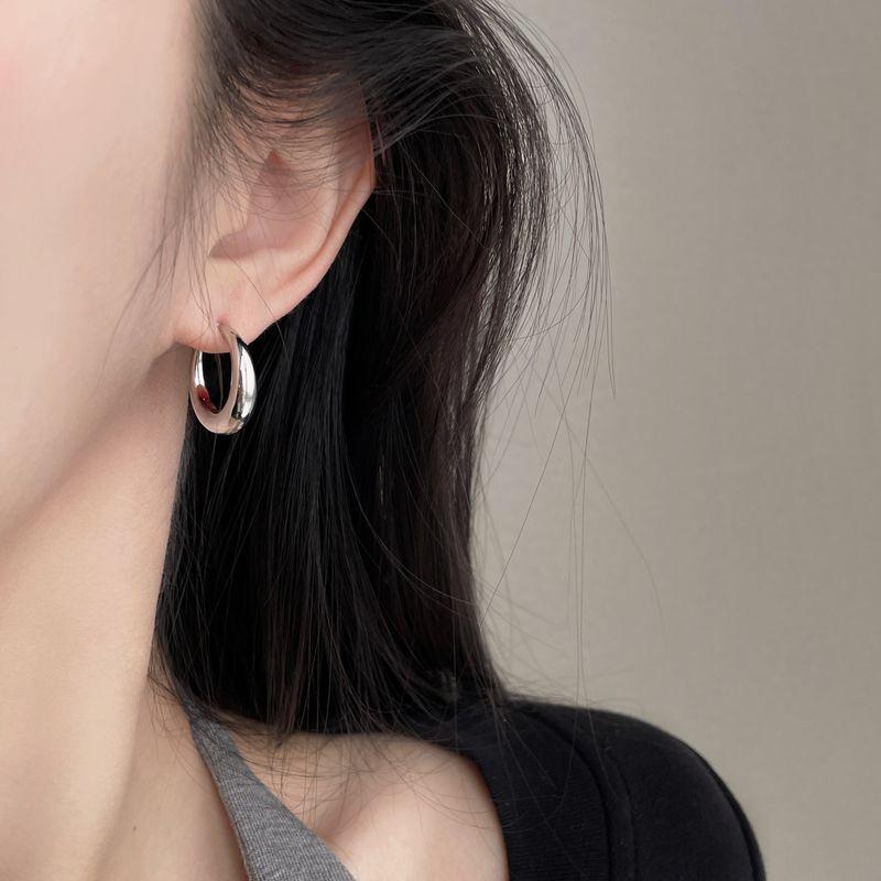 

Eternal Silver Metal Mosquito Coil Niche Simple Bracelet Earrings Eternal 925 Silver Needle