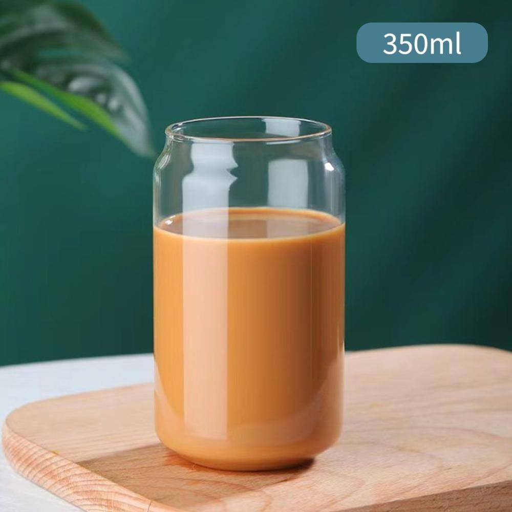 

550ml/350ml Glass Cup With Lid and Straw Transparent Bubble Tea Cup Juice Glass Beer Can Milk Mocha Cups Breakfast Mug Drinkware 350-500ml