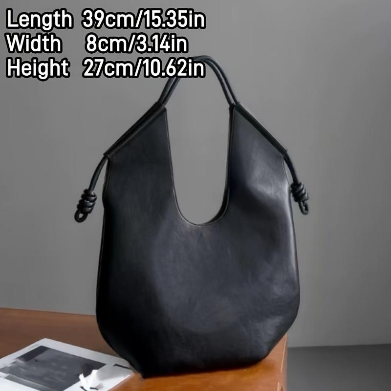 Fashionable Large Capacity Tote Bag Classic Retro Minimalist Style Spacious Faux Leather Shoulder Bag With Do Not Wash For Daily And Travel Use
