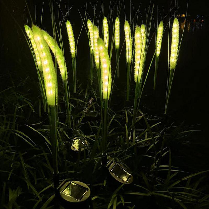 Outdoor LED Solar Simulation Dog Tail Grass Lamp, Park Square Courtyard Landscape Lawn Lamp