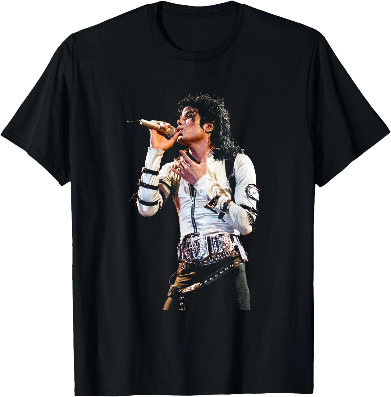 Michael Jackson Singing Live Bad World Tour 1988 T-Shi S