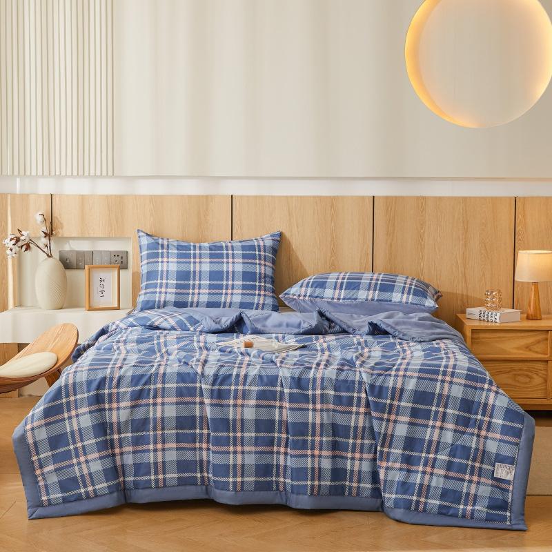 

Стиранное хлопковое летнее одеяло с принтом, летнее прохладное одеяло, пригодное для машинной стирки, односпальное одеяло с кондиционером для детей в студенческом общежитии 200 * 230cm