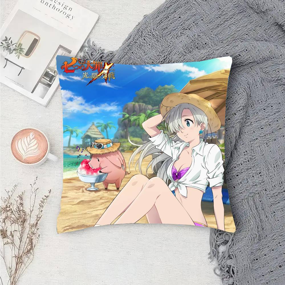 Elizabeth Liones Anime The Seven Deadly Sins Pillow Case Sofa Cushion Cover Room Home Decoration