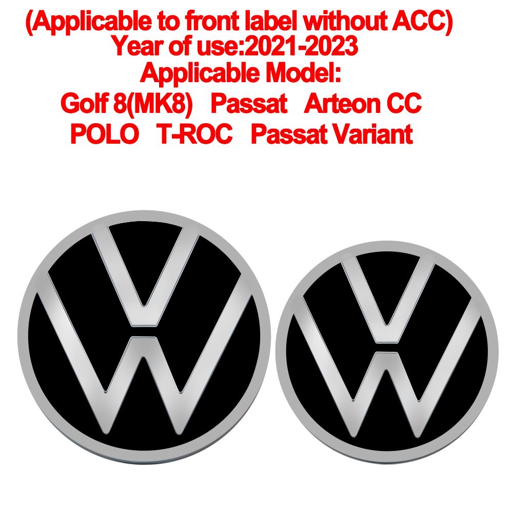 

2PCS Car Front Grill/Rear label Trunk Emblem Lid Covers Sticker For Volkswagen VW GOLF 8 Passat Arten CC POLO 21-23 Replacement 2021-2023