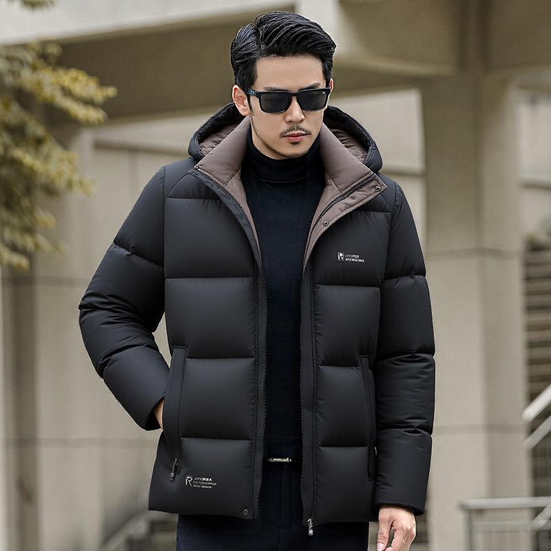 Winter Black Gold Graphene Men's Jacket Men's New Thickened Warm Business Cotton-padded Winter Clothing High Fluffy