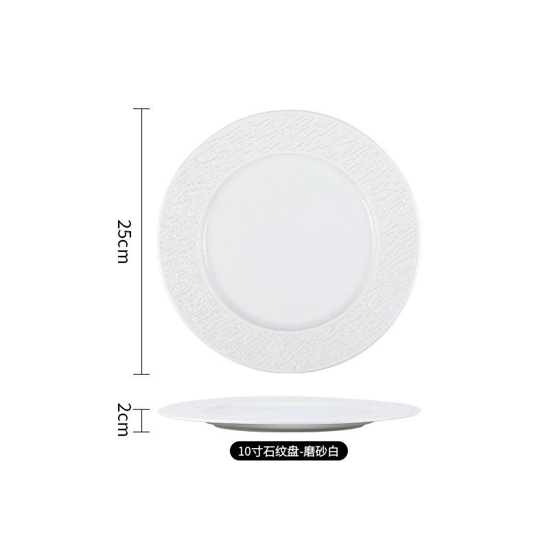 Japanese Black And White High-End Creative Dish Set Plate Ceramic Bowl Western Plate Steak Plate Ceramic Tableware