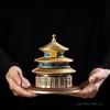 Creative Copper Incense Burners New Chinese Temple Of Heaven Home Indoor Living Room Bedroom Buddhist Hall Decoration Censer 1Pc
