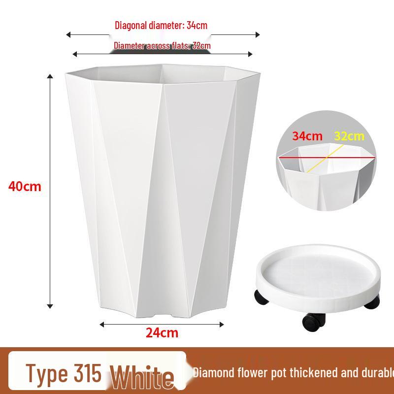 Large Plastic Flower Pot for Bonsai & Indoor Plants - Money Tree, Dragon Blood Tree, Bird of Paradise
