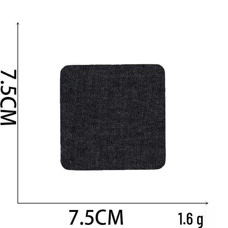 Howling Denim Knee Patches: 5 Color Mix, Embroidered Iron-On, Cuttable Fabric Patches