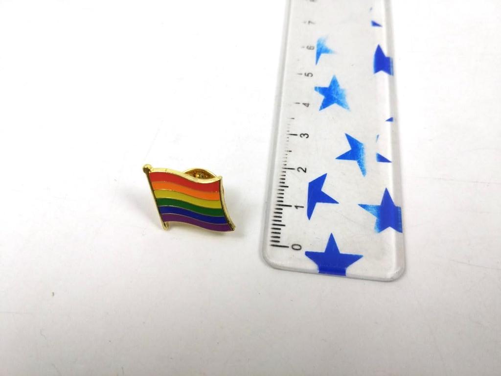 [F NODE] Rainbow Flag Pin Badge, LGBT, 1.5cm x 1.6cm, Pride Flag, Rainbow Flag, Flag Meaning, Types, Merchandise, 6 Colors, Symbolism, Diversity,