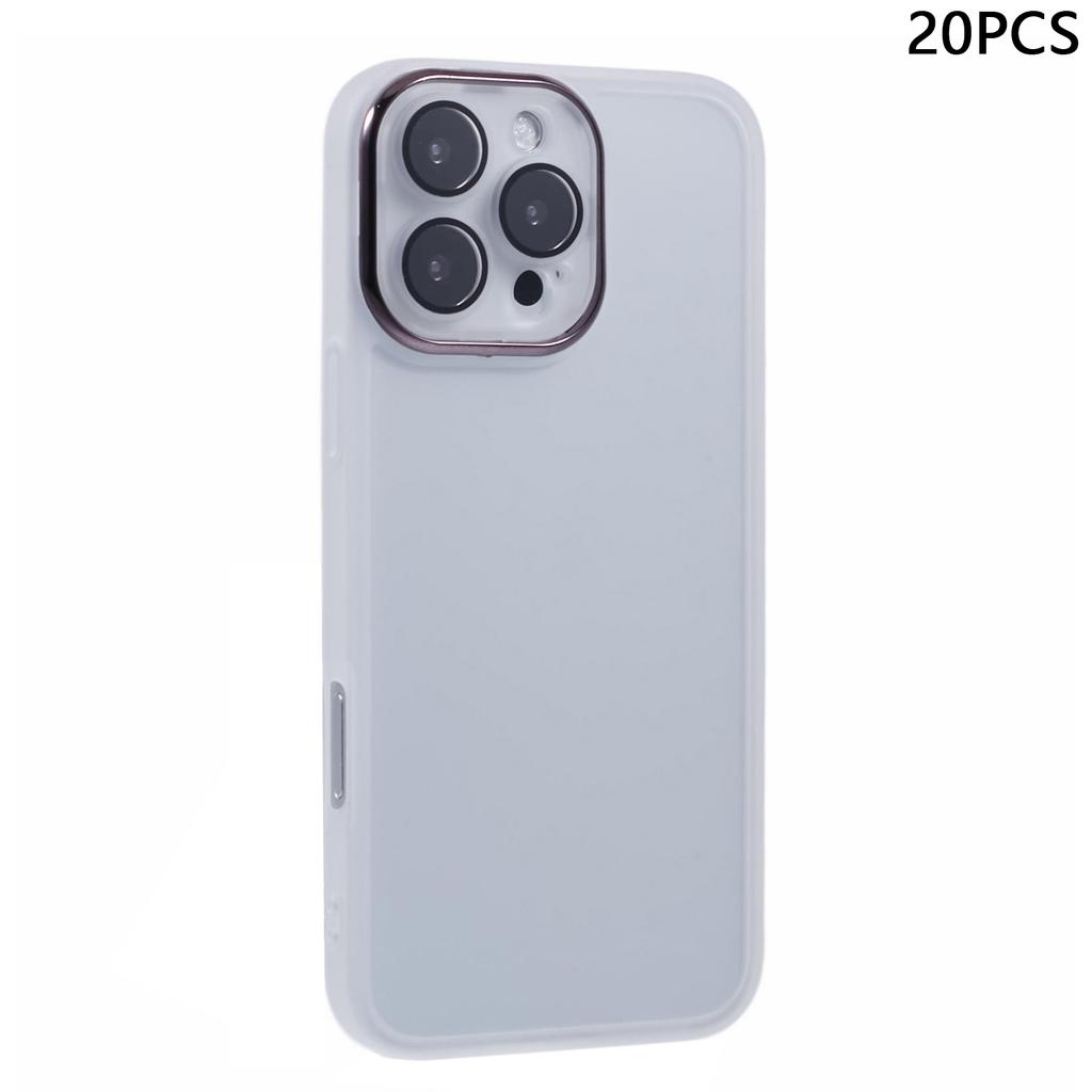 Bulk Purchasing 20Pcs For iPhone 16 Pro Max Case Electroplated Camera Frame TPU Phone Cover Precise Cutouts