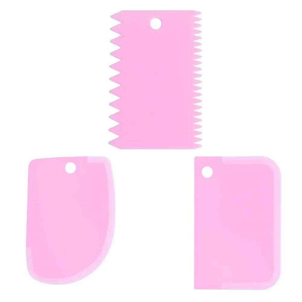 Cake Cream Scraper, Pasty Cutters, Irregular Teeth Edge DIY Smoother, 3PCS/Lot Dough Cake Cutter Slicer Spatula