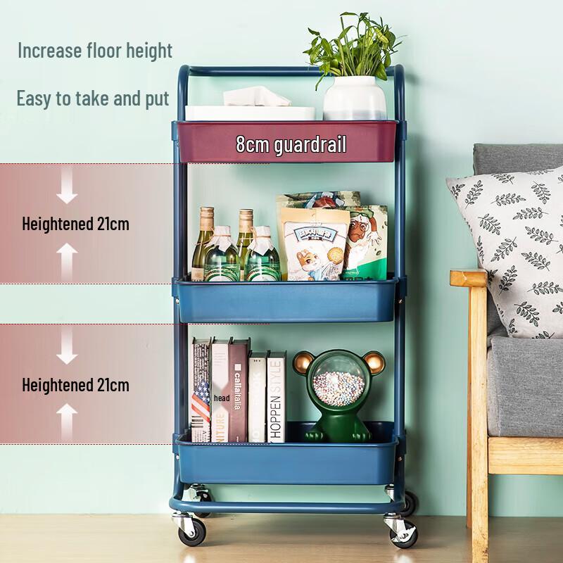 maxcook 3-Tier Rolling Kitchen Storage Cart