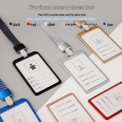 Aluminum Alloy Vertical ID Badge Holder