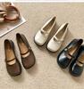 Fashion IPPEUM Mary Janes Shoes For Women Ballet Flats Pu Leather Black Loafers Lolita Shoes Round Toe zapatos de mujer