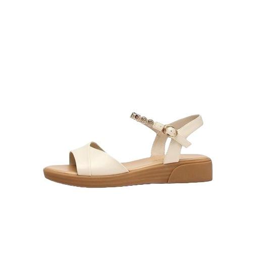 Sandals New summer thick-soled muffin with flat-bottomed non-slip fairy student casual beach shoes