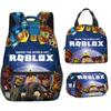 Zaino Tempo Libero Bambini Mondo Virtuale Zaino Scolastico Studente Borsa Pranzo Scatola Termica Astuccio